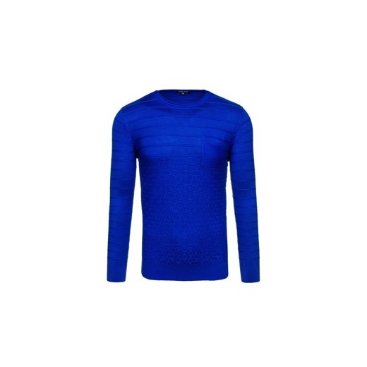 Kobaltowy sweter męski Denley 2028