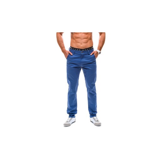 Niebieskie spodnie chinosy męskie Denley 11