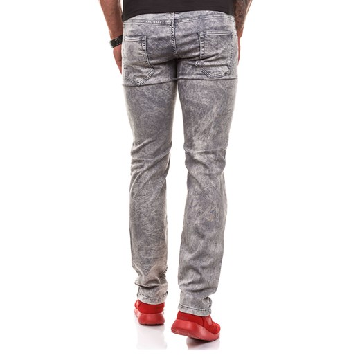 Szare spodnie jeansowe męskie Denley 4155-1