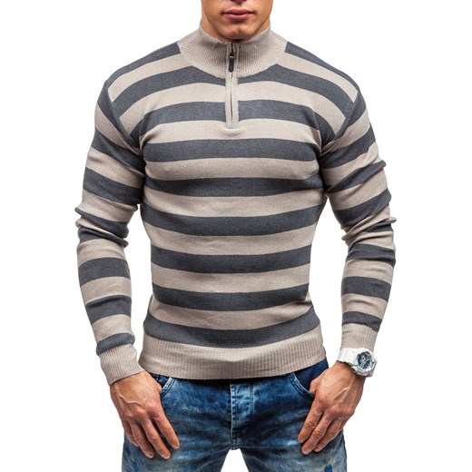 Beżowy sweter męski Denley 6019