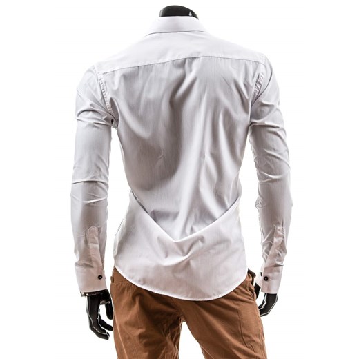 Biała koszula męska elegancka z długim rękawem Bolf 3714