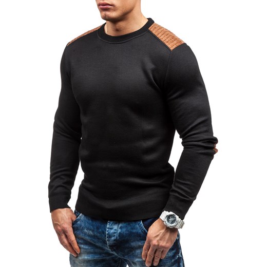 Czarny sweter męski Denley 6015