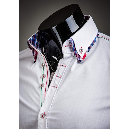 Koszula męska elegancka z długim rękawem biała Bolf 3701