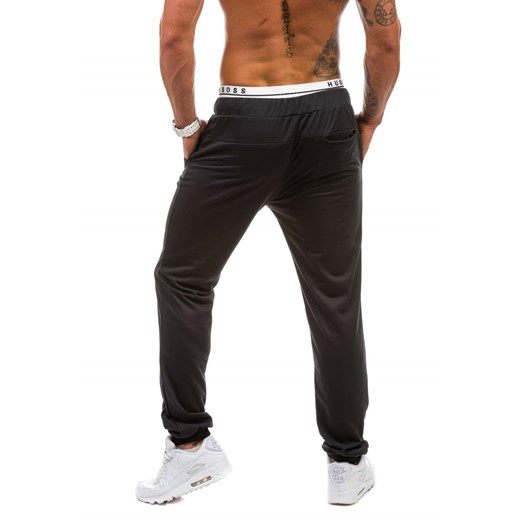 Czarne spodnie dresowe męskie Denley 1007