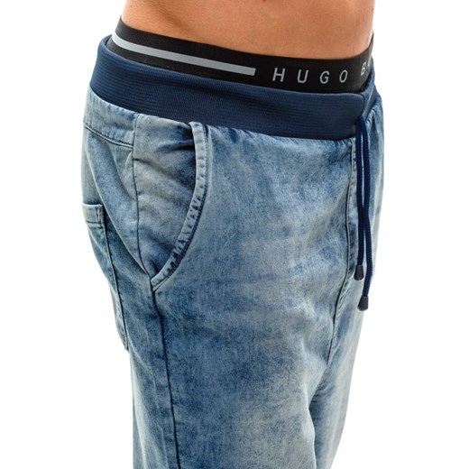Spodnie jeansowe baggy męskie granatowe Denley 003