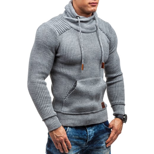 Szary sweter męski Denley 514