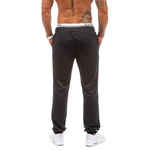 Czarne spodnie dresowe męskie Denley 1060