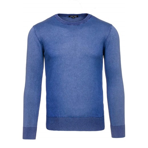 Niebieski sweter męski Denley 6028