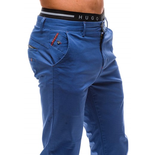 Niebieskie spodnie chinosy męskie Denley 11