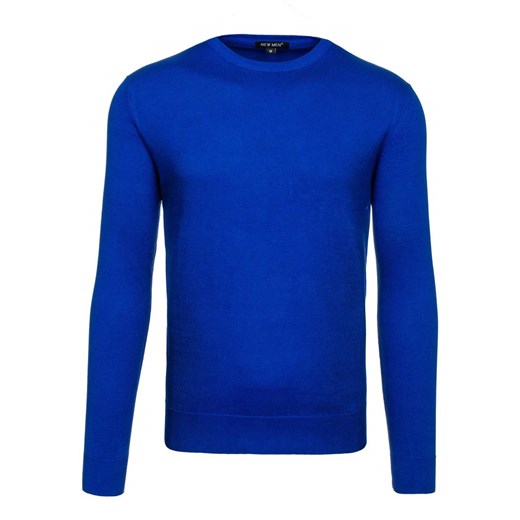 Kobaltowy sweter męski Denley 9020