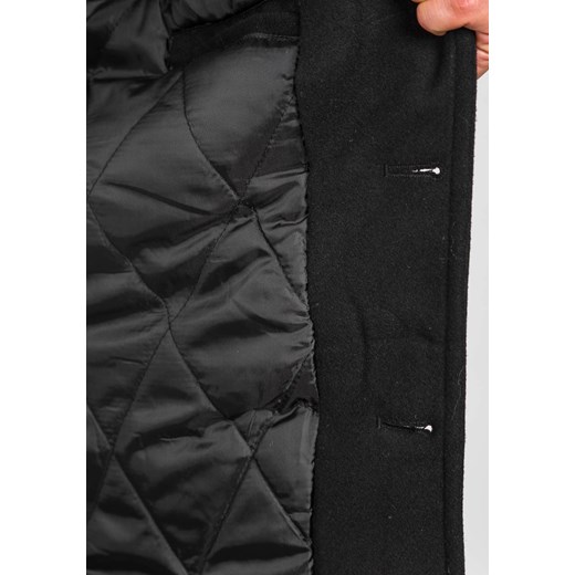Czarny płaszcz męski zimowy Denley 308