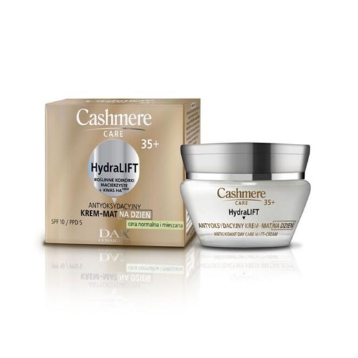 Dax Cosmetics Cashmere Care 35+ HydraLIFT Antyoksydacyjny krem-mat na dzień SPF 10 / PPD 5 do cery normalnej i mieszanej 