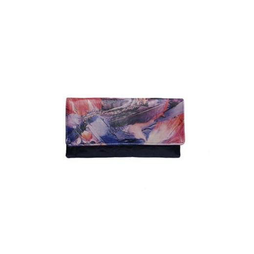Kopertówka Pawie pióra granat mała - ETUI VINTAGE fioletowy Etui Vintage  Etui-vintage