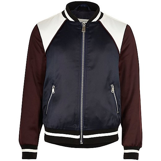 Girls red sporty bomber  River Island szary  