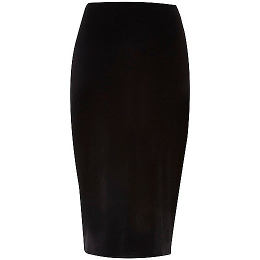 Black velvet pencil skirt 