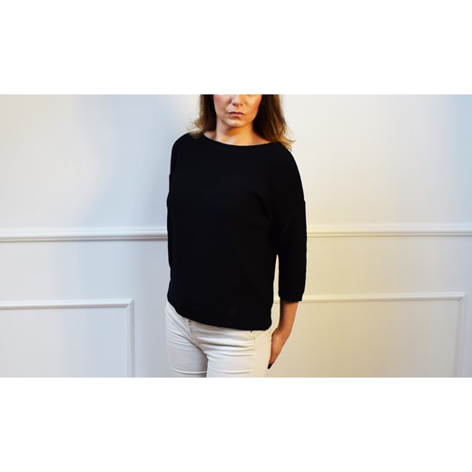 Sweter damski czarny  wiązany z tyłu Luise   Butik Look