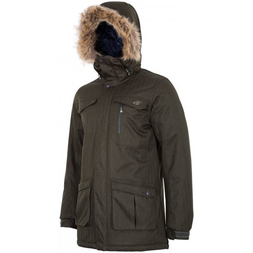 [T4Z16-KUM208] Parka męska KUM208 - khaki melanż