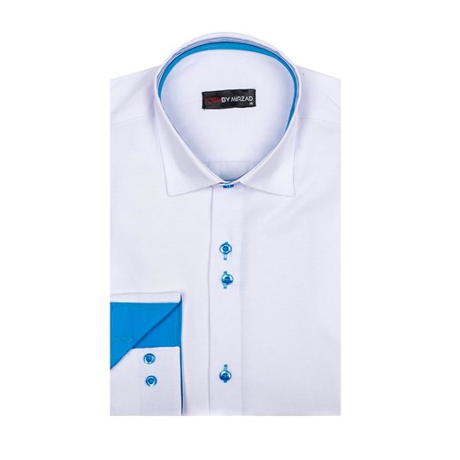 Biała koszula męska elegancka z długim rękawem Denley 6923  By Mirzad XL Denley.pl wyprzedaż 