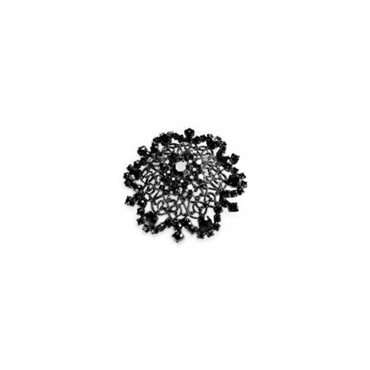 Broszka czarna, ażurowa Kiara  uniwersalny Kiara, Sztuczna Biżuteria Jablonex