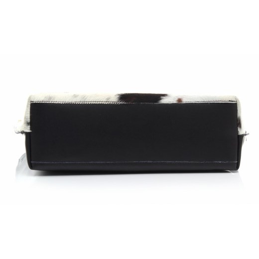Torebka Skórzana Shopperbag z Kosmetyczką Krówka (kolory) Genuine Leather czarny  PaniTorbalska
