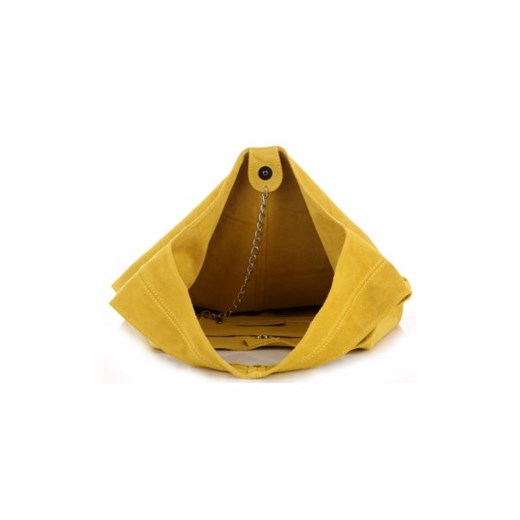 Oryginalne Torby Skórzane XL VITTORIA GOTTI Shopper Bag z Etui Zamsz Naturalny Żółta (kolory) Vittoria Gotti zolty  PaniTorbalska