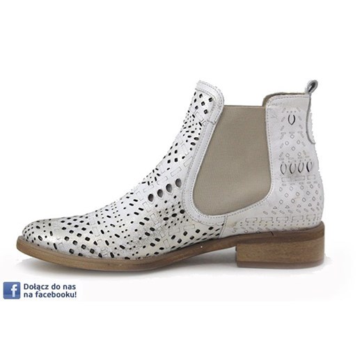 BUTY DAMSKIE BOTKI SZTYBLETY BIAŁE/ ZŁOTE EXCLUSIVE ROBERTO SKÓRA NATURALNA Exclusive Roberto szary 39 okazja sohobuty.pl