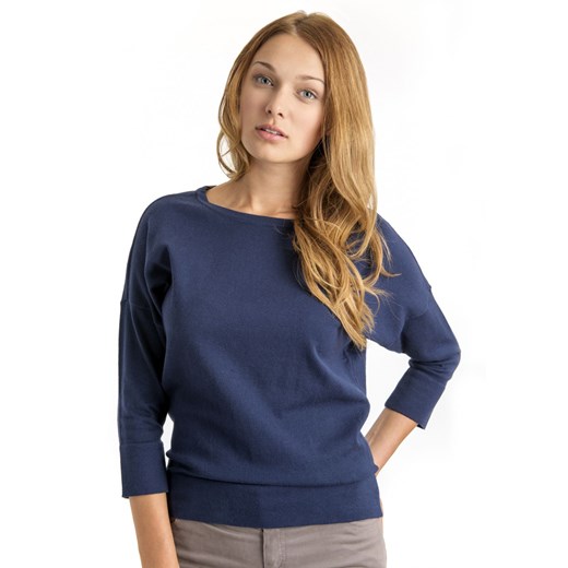Sweter w fasonie oversize greenpoint-pl niebieski sweter