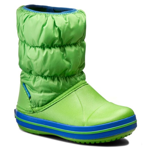 Śniegowce CROCS - Winter Puff Boot Kids 14613 Lime Green/Sea Blue zielony Crocs 26.5 eobuwie.pl