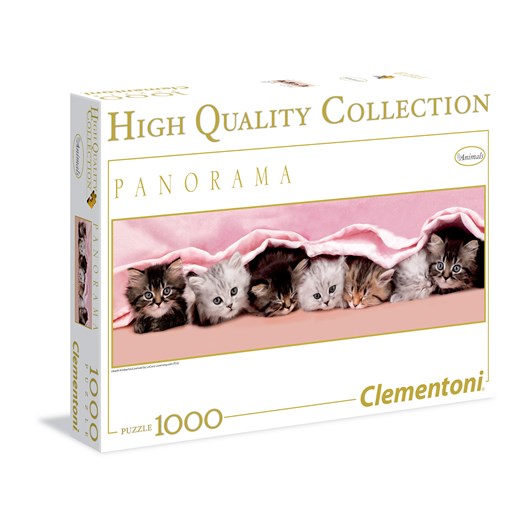 Clementoni, Koty pod kocykiem, puzzle, 1000 elementów
