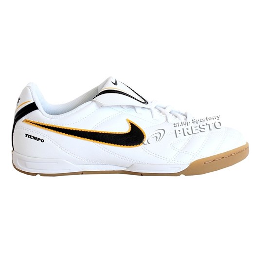 Buty halowe Tiempo Natural III IC Nike - biało-czarny