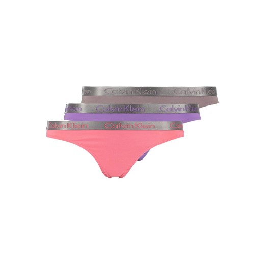 Calvin Klein Underwear 3 PACK Stringi grey/purple/coral