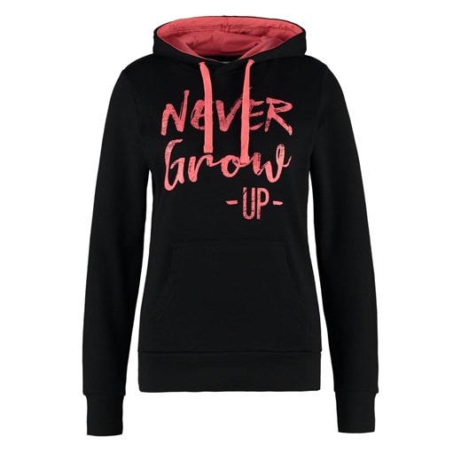 TWINTIP Bluza z kapturem black/coral