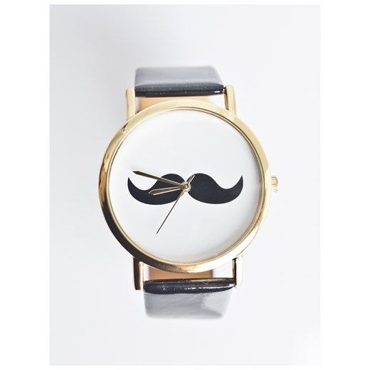 Mustache black, noś wąsy przy sobie! vintageshop-pl bialy zegarek