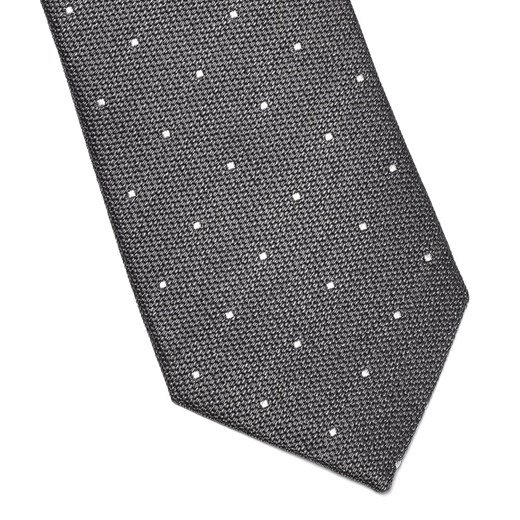 Elegancki szary krawat VAN THORN w białe kropki