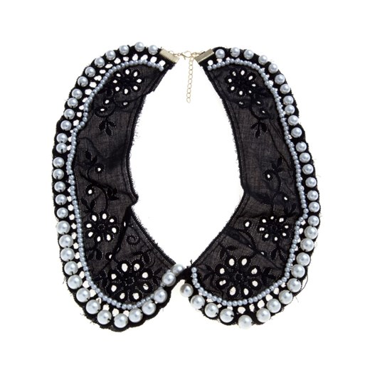 Black Broderie Embellished Collar Necklace