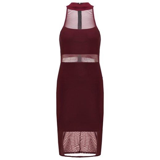 Missguided Sukienka z dżerseju burgundy