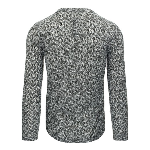 Sweter męski czarno-biały (wx0893)   XL DSTREET