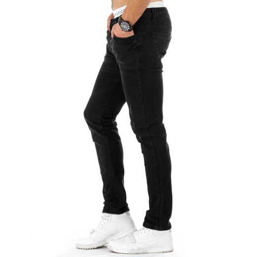 Spodnie jeansowe męskie czarne (ux0750) Jeans  S33 DSTREET