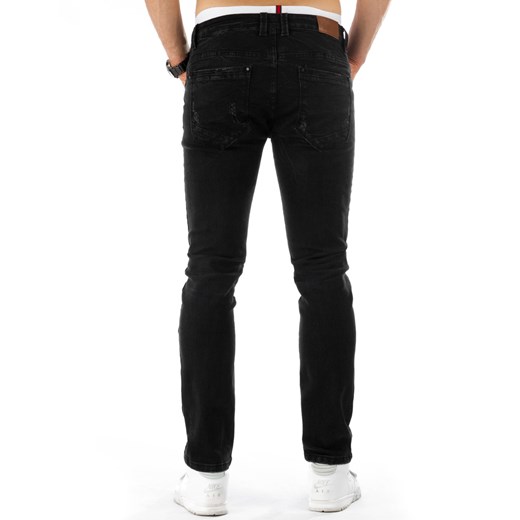Spodnie jeansowe męskie czarne (ux0750)  Jeans s32 DSTREET