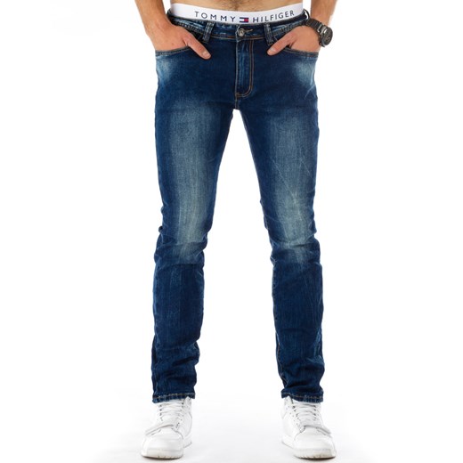 Spodnie jeansowe męskie niebieskie (ux0741) Jeans  S33 DSTREET