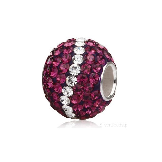 E054 Kryształki charms koralik beads srebro 925