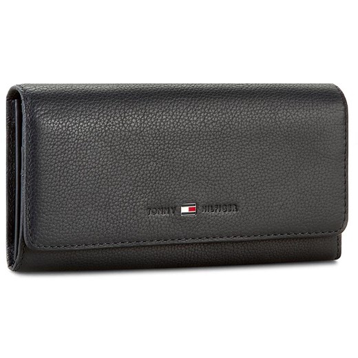 Duży Portfel Damski TOMMY HILFIGER - Basic Leather Large E/W Wallet AW0AW03020 001  Tommy Hilfiger  eobuwie.pl