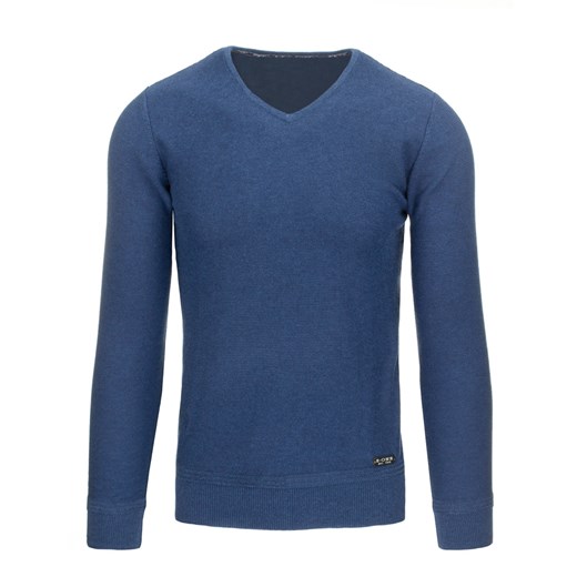 Sweter męski niebieski (wx0641)
