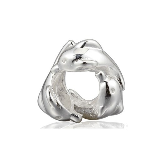 D576 Delfin charms koralik beads srebro 925
