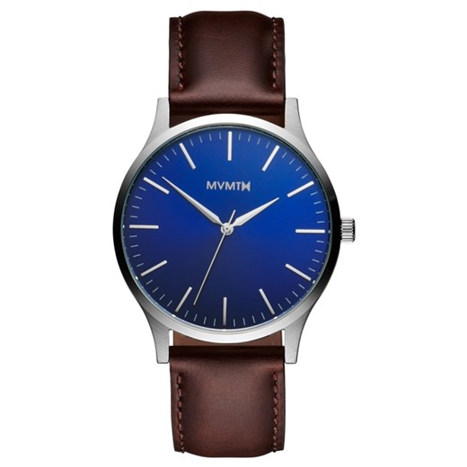 THE 40 - BLUE/BROWN LEATHER Mvmt Watches granatowy  theClassy.pl