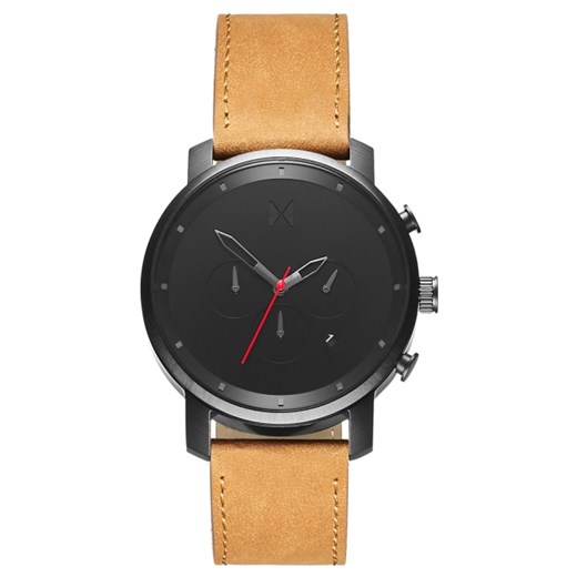 CHRONO BLACK/TAN LEATHER Mvmt Watches zolty  theClassy.pl