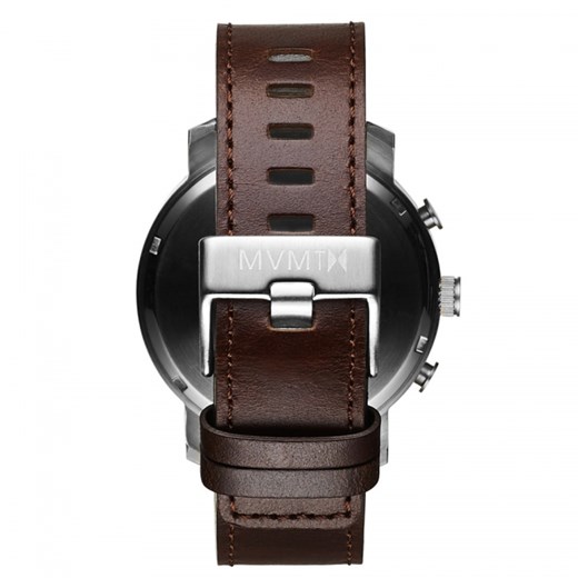 CHRONO SILVER/BROWN LEATHER brazowy Mvmt Watches  theClassy.pl