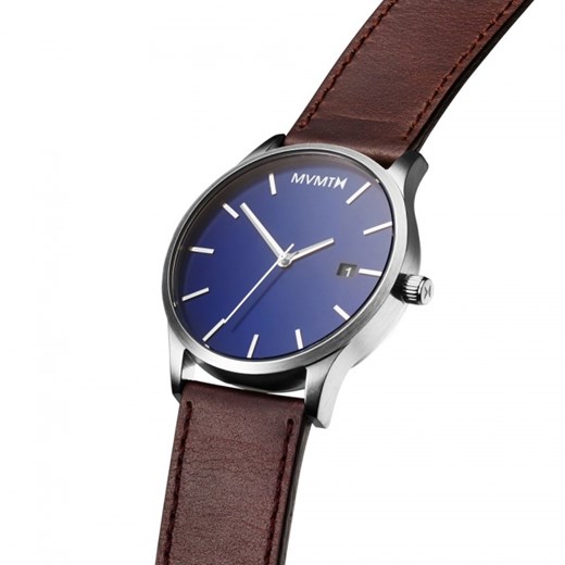 CLASSIC BLUE/BROWN LEATHER Mvmt Watches niebieski  theClassy.pl