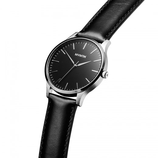 THE 40 - BLACK/SILVER LEATHER czarny Mvmt Watches  theClassy.pl