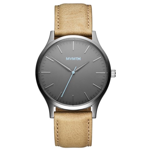 THE 40 - GUNMETAL/SANDSTONE LEATHER Mvmt Watches brazowy  theClassy.pl